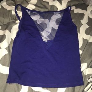 Mesh front crop top